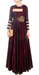 Maroon color long anarkali