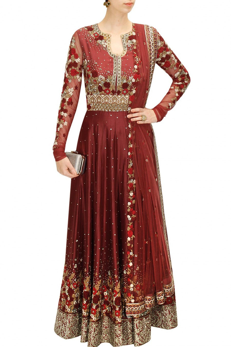 Floral Anarkali Floor Length