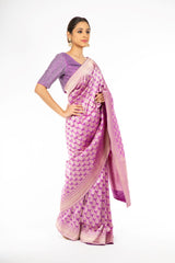 Marvelous Lavender Color Handloom Saree