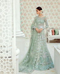 Mint Green Wedding Jacket Lehenga Set
