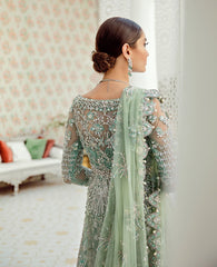 Mint Green Wedding Jacket Lehenga Set