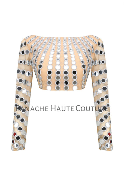 Mirror work blouse Panache Haute Couture
