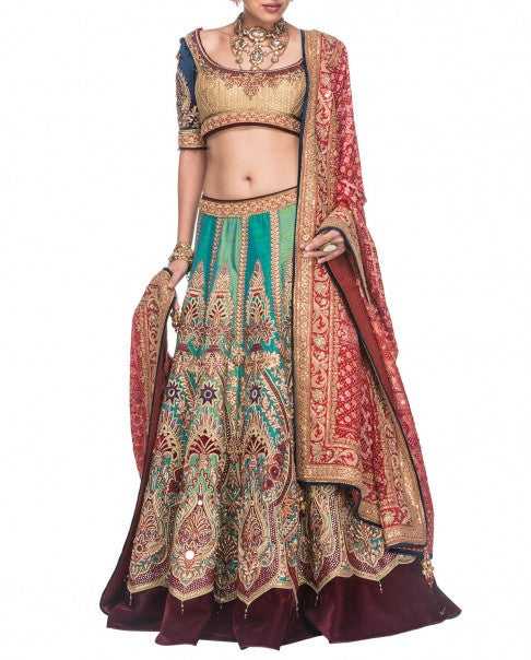 Multicolour Bridal Lehenga