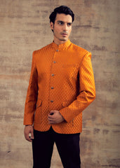 Mustard Color Banarasi Silk Jodhpuri Jacket
