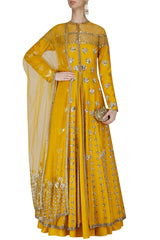 Mustard Yellow Jacket Lehenga