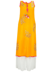 Mustard Yellow Pakistani Suit with Plazzo Pant