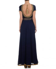 Navy blue anarkali suit