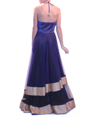 Navy blue party wear lehenga