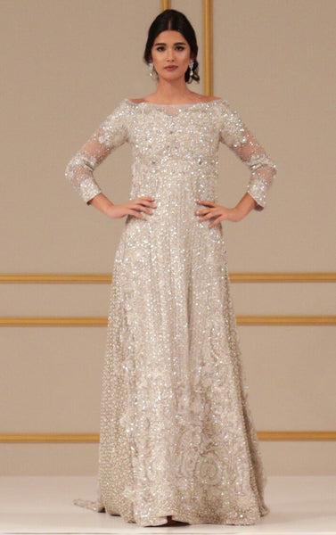 Offwhite Color Designer Floor Length Maxi Gown