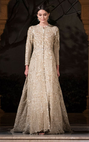 Offwhite Color Designer Jacket Lehenga