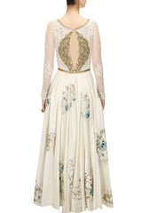 Ivory floor length anarkali