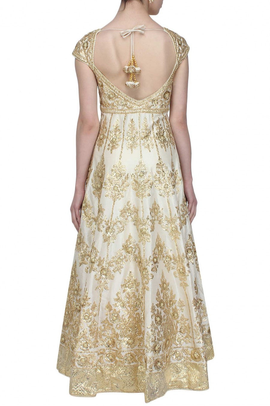 Offwhite Gotta Patti Anarkali