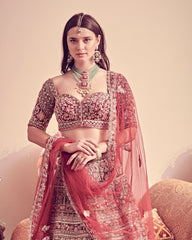 Olive Green Bridal Lehenga