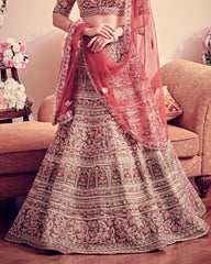 Olive Green Bridal Lehenga