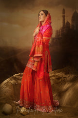 Red Color Wedding Lehenga RAZIA SULTAN from Mughal Royalties Collection