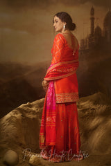 Red Color Wedding Lehenga RAZIA SULTAN from Mughal Royalties Collection