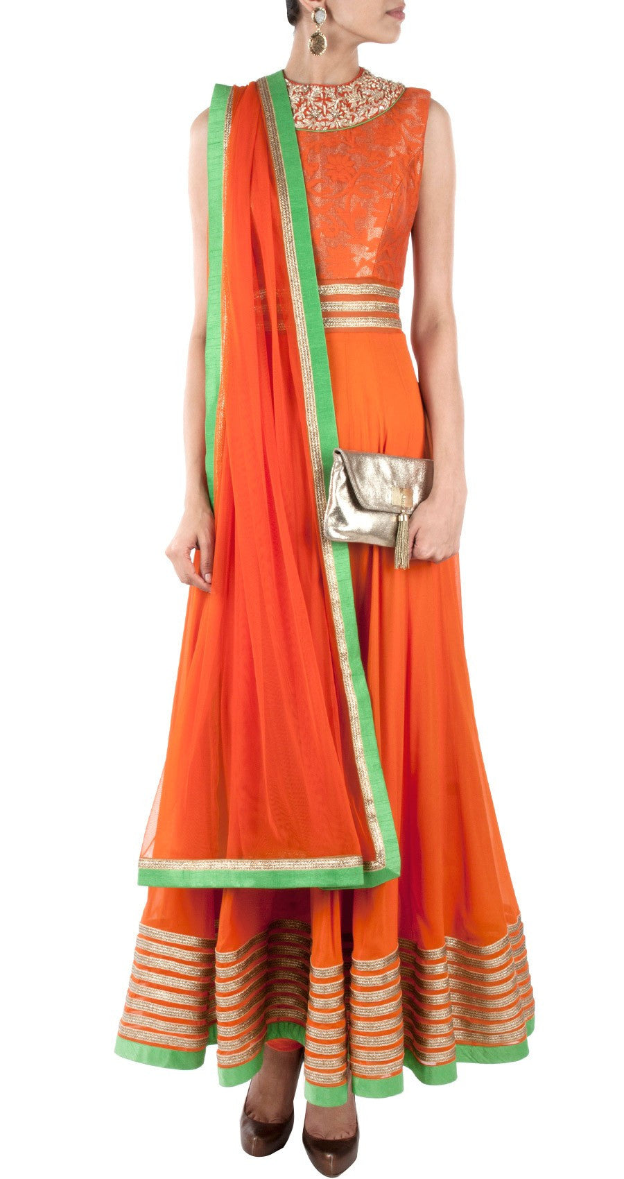 Yellow color long anarkali salwar kameez