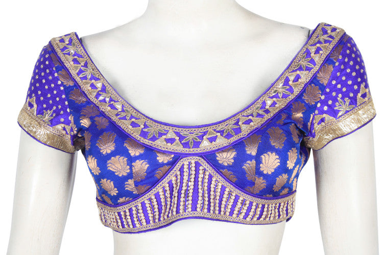 blue color bridal lehenga choli