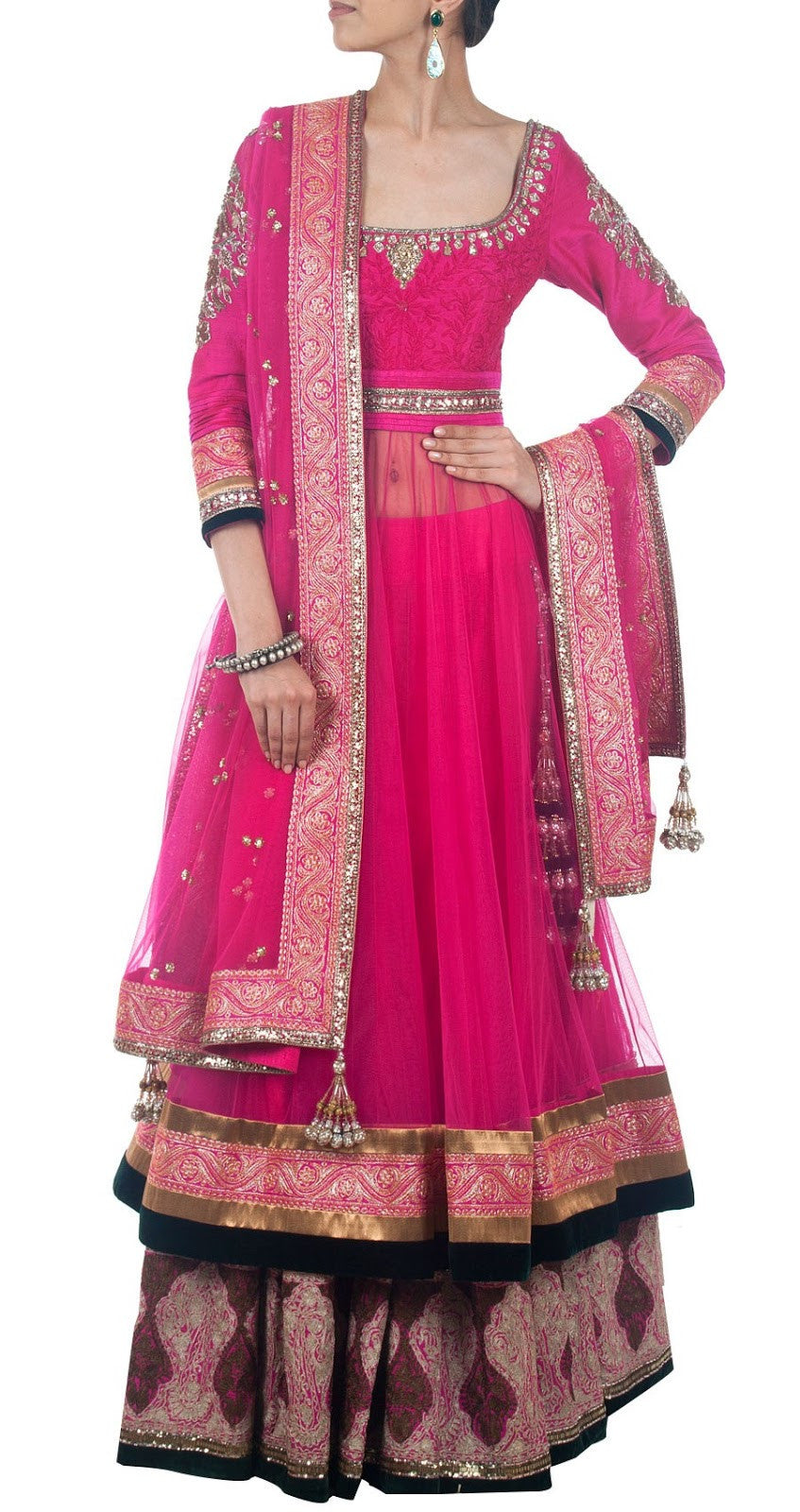majenta color lehenga choli online
