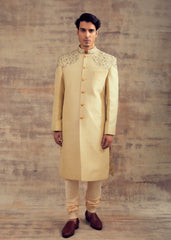 Pale Green Color Wedding Sherwani