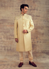 Pale Green Color Wedding Sherwani
