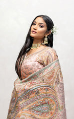 Pastel Peach Color Swarovski Work Wedding Lehenga