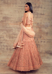 Peach Color Wedding Lehenga NEGAR