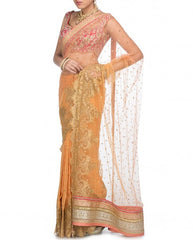 Peach Saree Replica from Tarun Tahiliani Collection