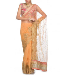 Peach Saree Replica from Tarun Tahiliani Collection
