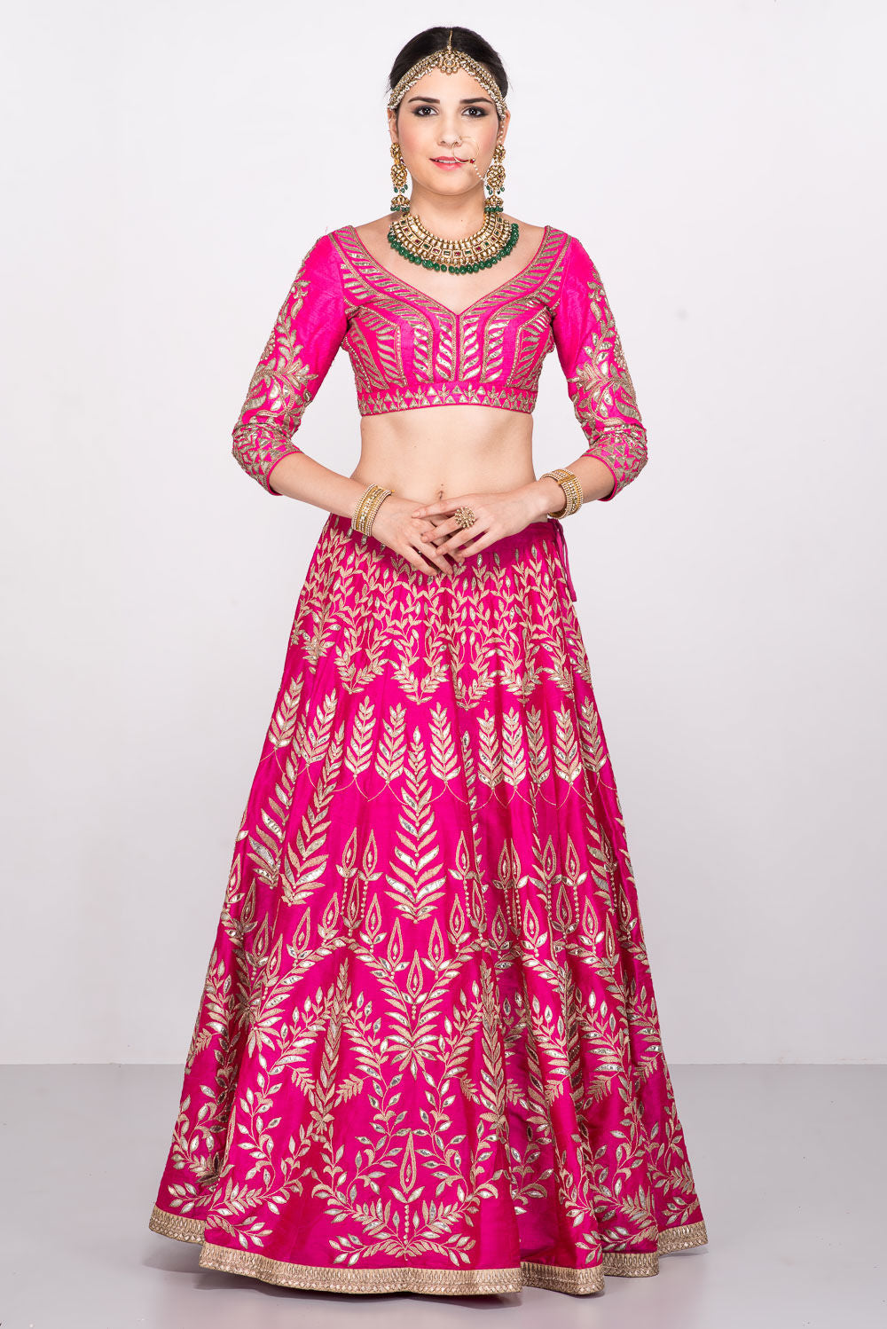 Pink Colour Gotta Patti Lehenga Choli