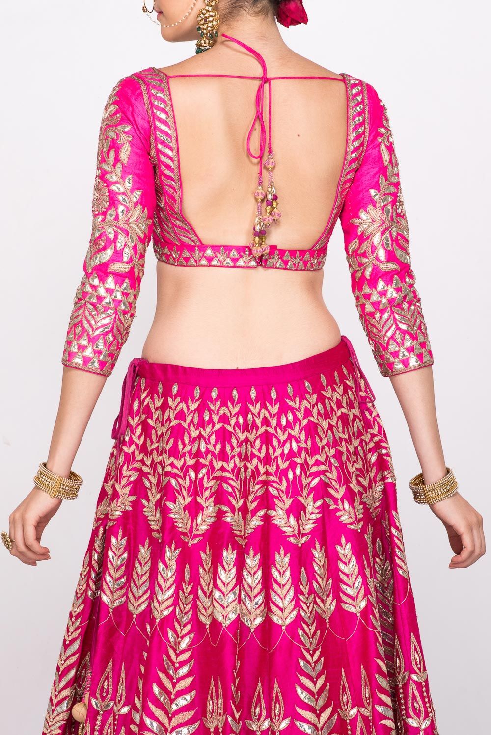 Pink Colour Gotta Patti Lehenga Choli