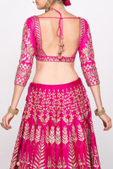 Pink Colour Gotta Patti Lehenga Choli