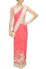 Pink Designer Saree