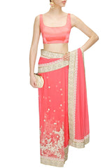 Pink Designer Saree