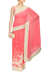 Pink Designer Saree