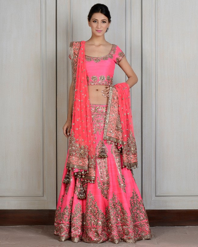 Pink color lehenga choli
