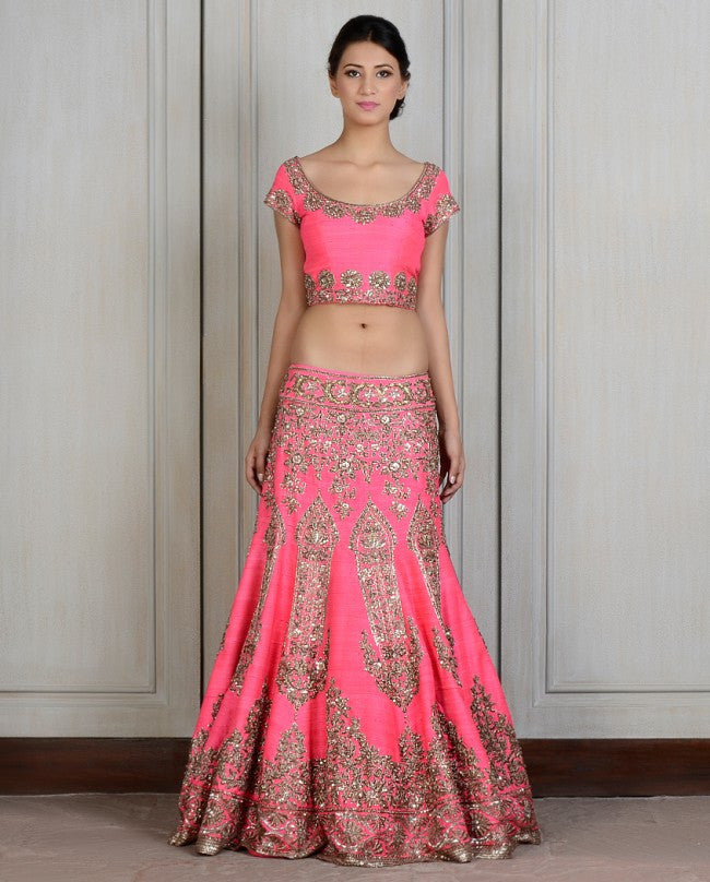 Pink color lehenga choli