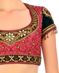 Pink colour bridal lehenga choli