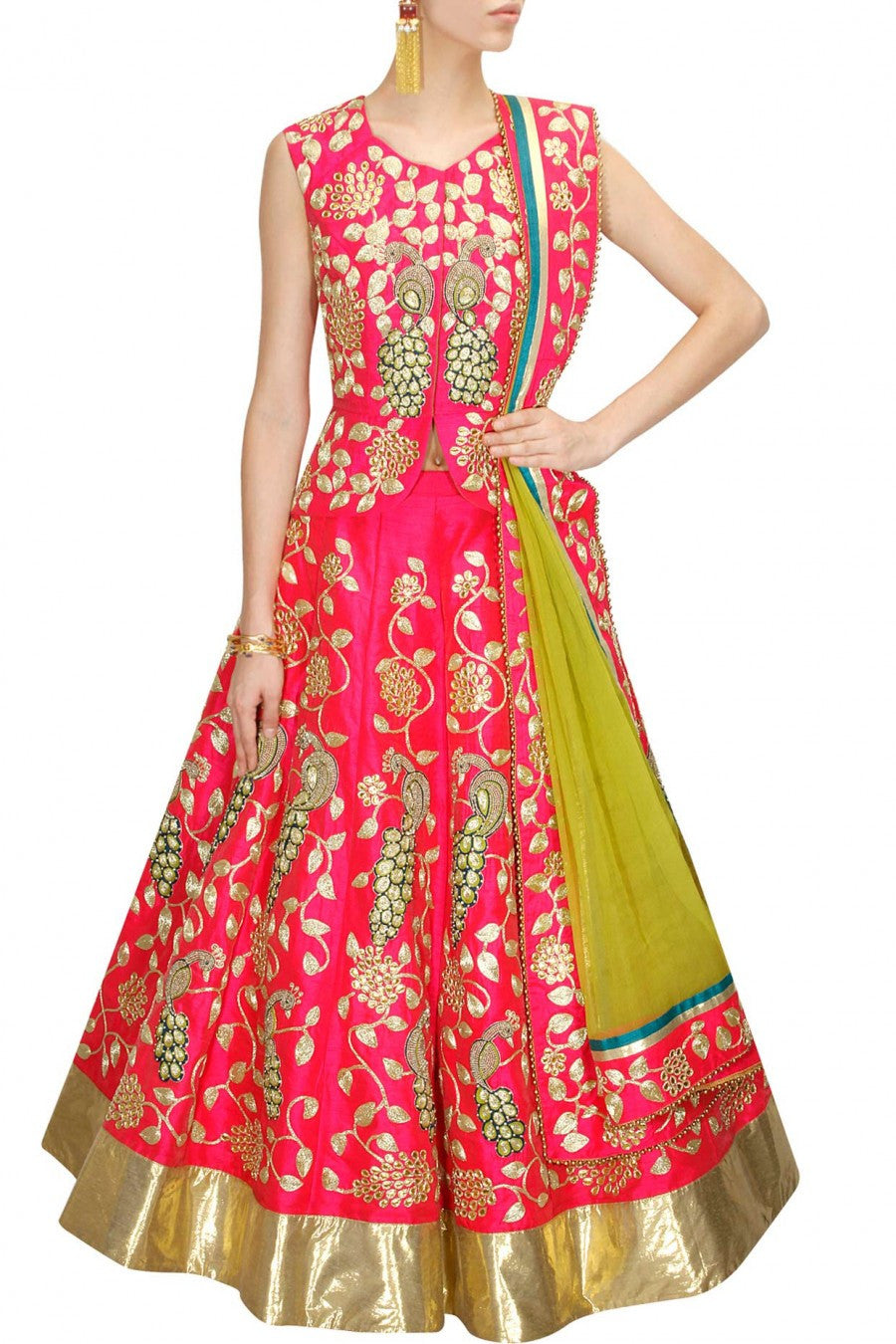 Pink color Wedding Lehenga Choli