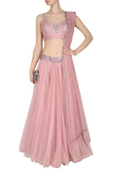 Pink colour lehenga choli