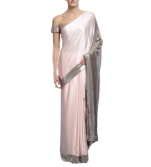 Pink Colour Designer Saree in Satin
