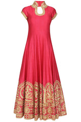 Pink Gotta Patti Anarkali
