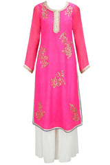 Pink Pakistani Suit with Plazzo Pant