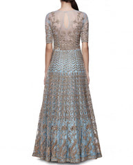 Powder Blue Gotta Patti Gown
