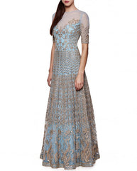 Powder Blue Gotta Patti Gown