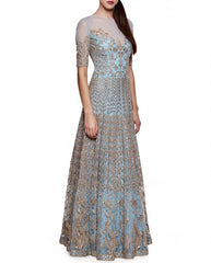 Powder Blue Gotta Patti Gown