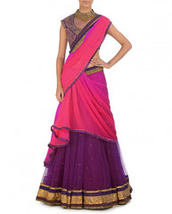 Purple and pink party wear chaniya choli