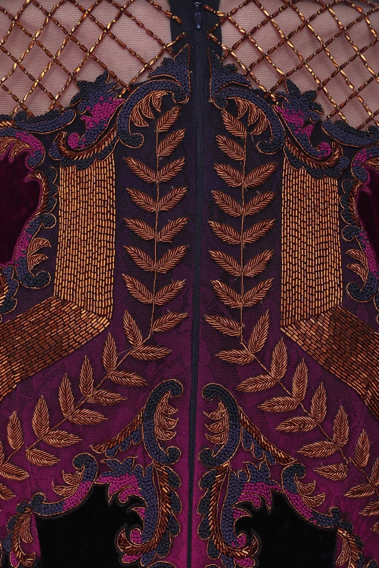 Purple Wine color Indo Western Gown
