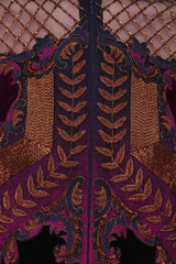 Purple Wine color Indo Western Gown