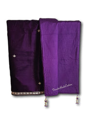 Purple colour velvet shawl / Dupatta
